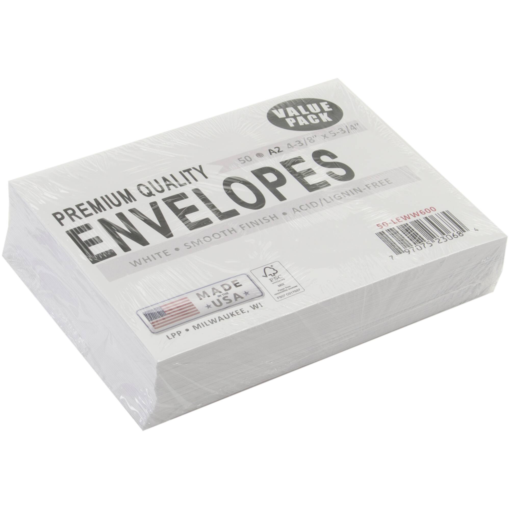 Leader Paper Products White A2 Envelopes